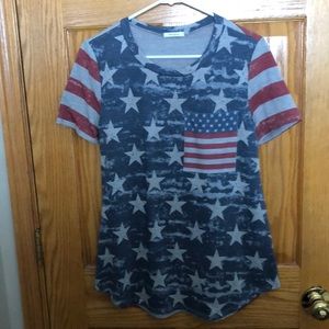 Boutique American flag shirt